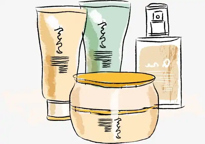 手绘卡通护肤品