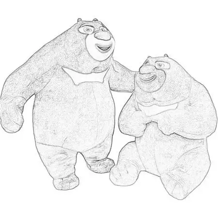 求一副熊出么的素描,急.