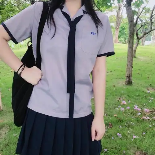台湾淡江中学衬衫jk刺绣校供jk衬衫套装不能说的秘密淡江校服女衬衫s