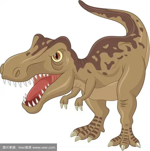 霸王龙,卡通,狂怒的,侏罗纪,化石