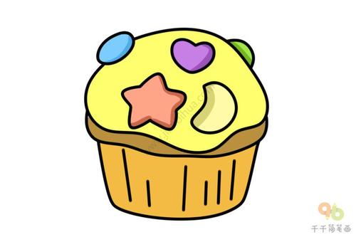 可爱小蛋糕简笔画