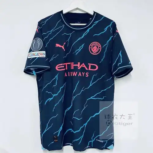 puma彪马正品 23/24曼城第二客场球衣球员版 印字号章 770459-03