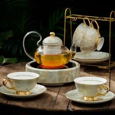 茶具家用高档茶壶陶瓷花茶整套花草花草茶套装花草茶具