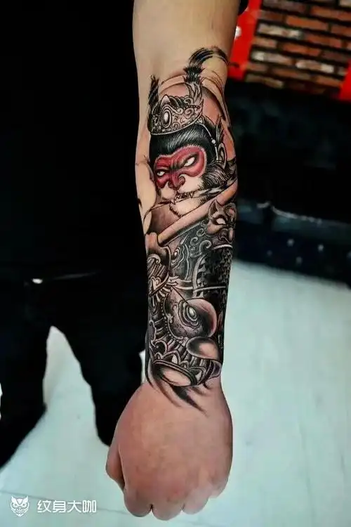 小臂——孙悟空_纹身图案手稿图片_张云飞的纹身作品集