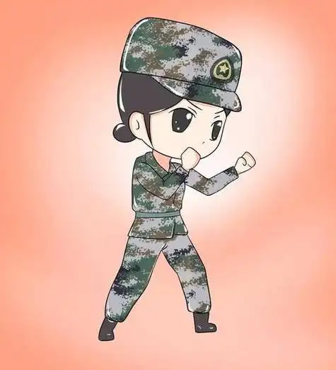 男兵女兵卡通简笔画