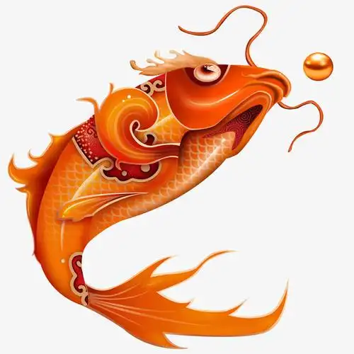 红色鲤鱼新年春节免抠图