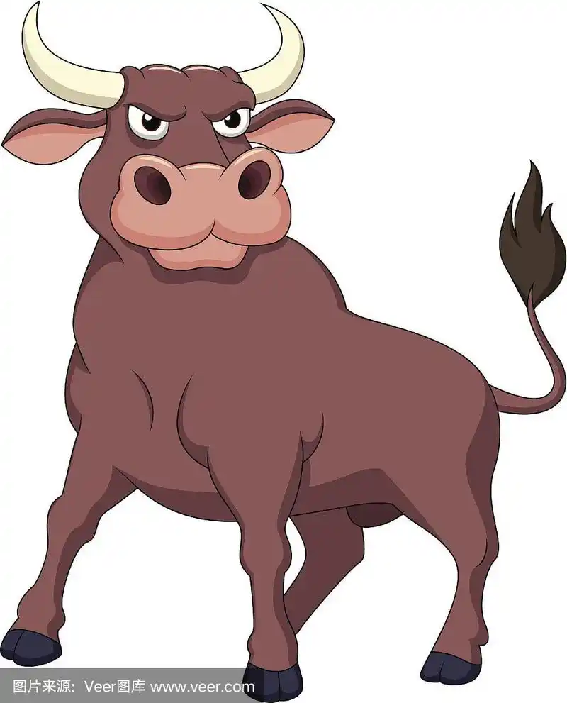 强大的牛卡通