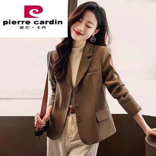 皮尔卡丹轻奢品牌女装小西装外套女春季新款小个子设计感休闲短款西服
