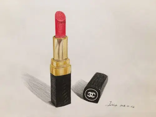 chanel 口红 (彩铅画) - 简书