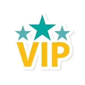 卡通黄色英文字母vip