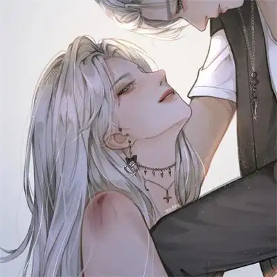 可爱情侣头像一左一右卡通配对 呆萌唯美情头图片_情侣头像_美头网