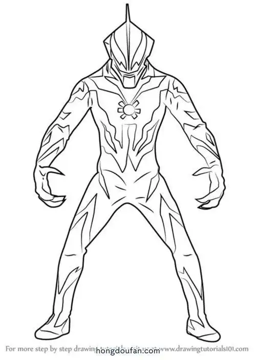 欧布奥特曼简笔画照片