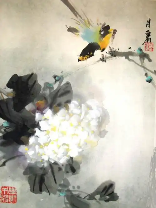 海派女画家顾月丽精彩的花鸟画 - 象山阿敏 - 象山阿敏的博客