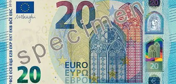 欧洲央行公布新版20欧元纸币 今年11月发行