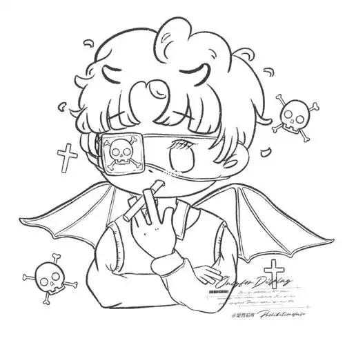 ipad绘画|速涂|可爱小恶魔|头像