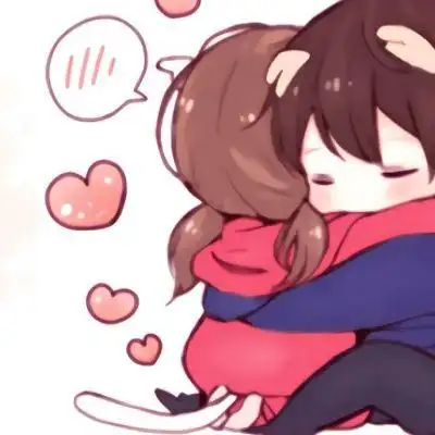 qq动漫头像可爱萌情侣钟情与瘾走进你的尽里