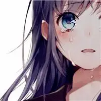 女生微笑哭泣伤感头像