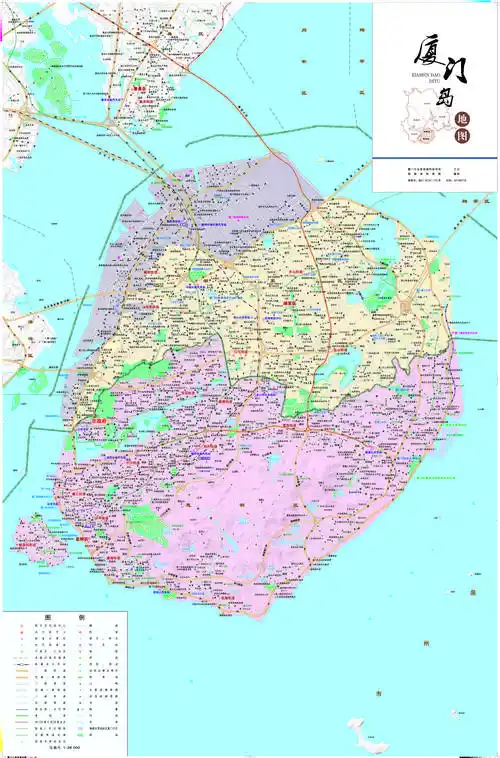 厦门岛地图(对开)