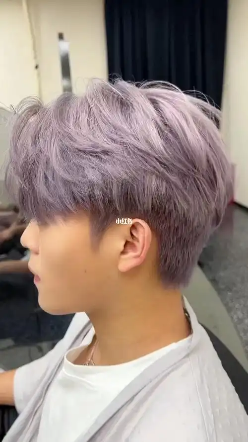 男生发色紫灰色