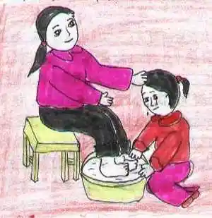 母亲节给母亲洗脚手抄报怎么画内容手抄报给爸妈洗脚的手抄报给家长