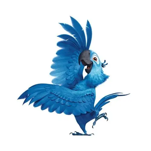 蓝色鹦鹉跳舞元素