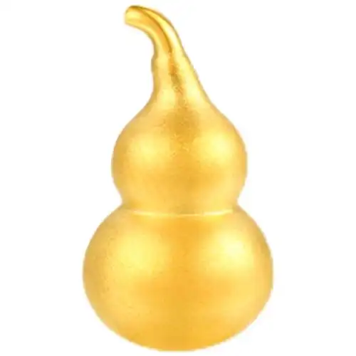 黄金兴隆金葫芦3d硬金足金古法工艺葫芦吊坠颈饰