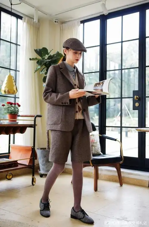 小个子真该尝试一下英伦复古风,洋气时髦不挑人,谁穿谁美