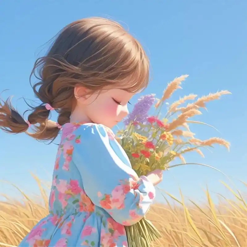 卡通漫画小女孩头像图片素材.2024最火微信头像最新款图片, - 抖音