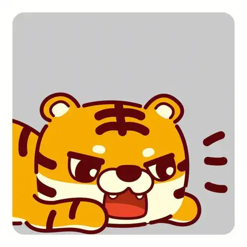 原创卡通图案ip形象虎头虎脑小老虎