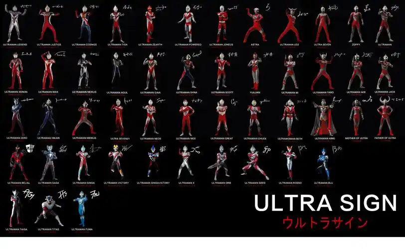 截止到泰迦奥特曼的奥特战士的奥特签名,大概是很全了