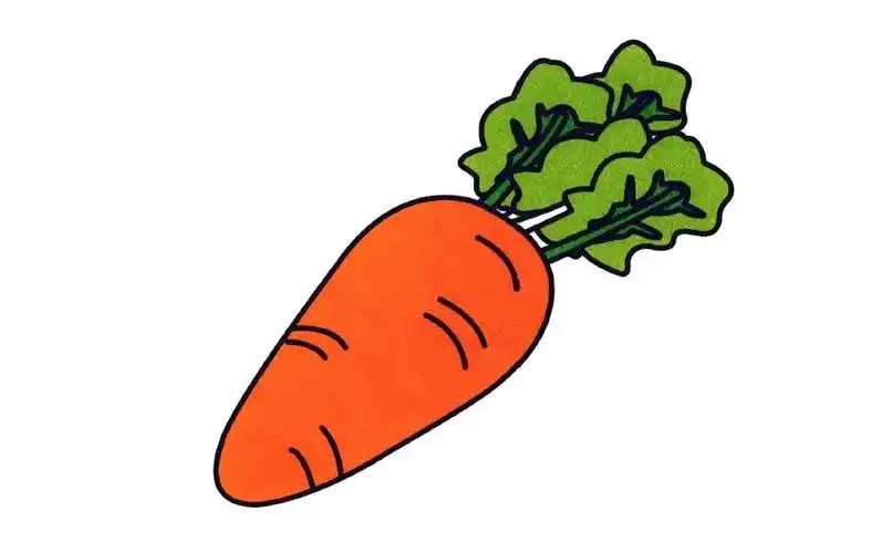 胡萝卜简笔画涂色作品