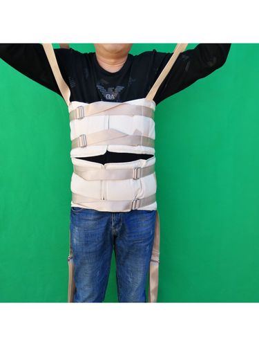 家用腰椎牵引架加厚绿帆布牵引带腰间盘拉伸器腰部突出家用固定带