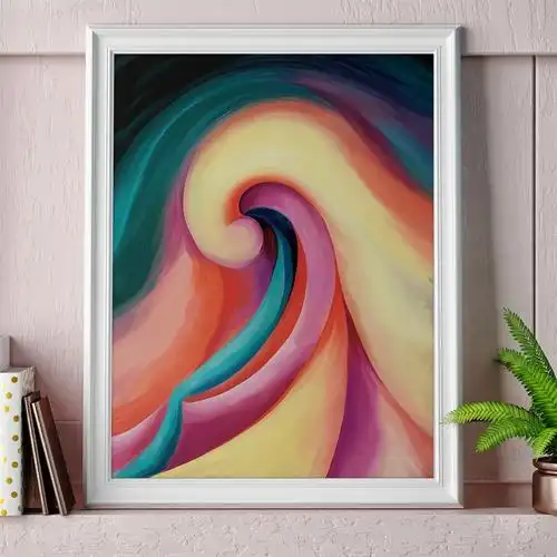 欧姬芙作品花译系列花朵花瓣抽象装饰画图片