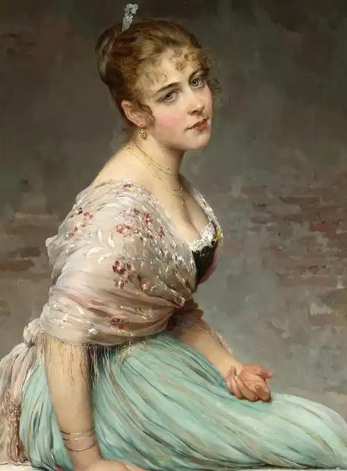 意大利著名画家尤金·布拉斯,19世纪末欧洲平民阶层人物油画欣赏_网易