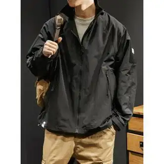 leenelly夹克男宽松工装外套男士春春季防风防水外衣休闲大码冲锋上