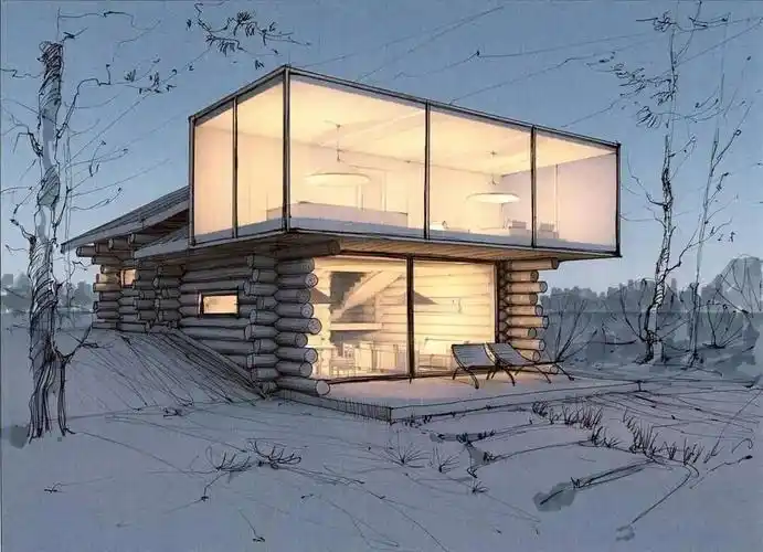 「设计手绘」第07期丨会发光的建筑设计手绘——虽然只是点缀了一笔