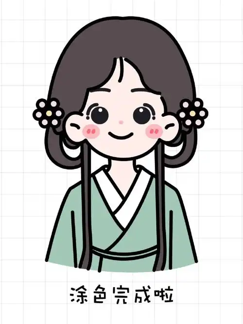 古风女孩简笔画 这两天追古装剧太上头了,过人恋爱还是看别人谈比较甜