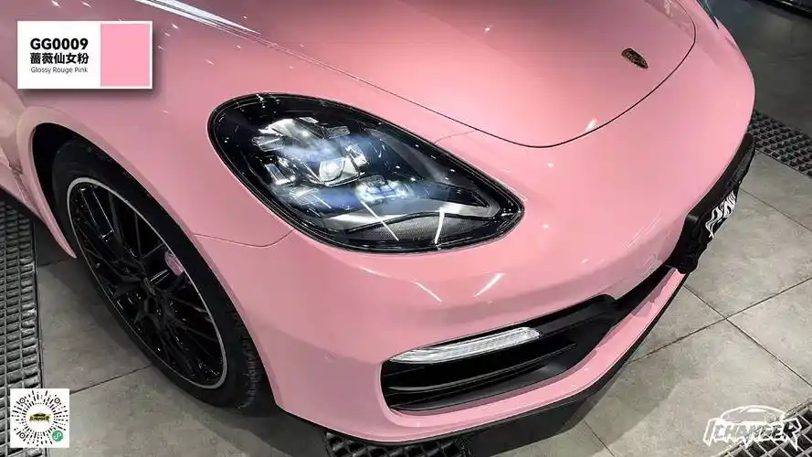 保时捷帕拉梅拉ichangericr改变者改色膜蜜桃仙女粉