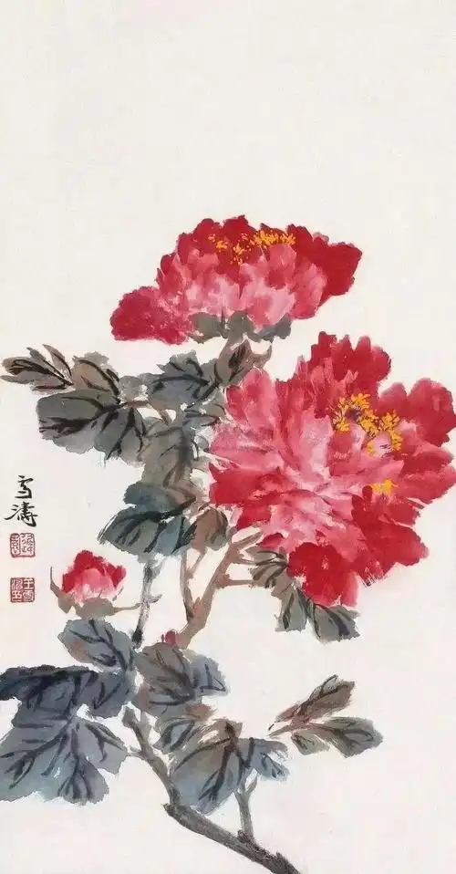 强烈推荐 | 王雪涛国画大师牡丹画法,图文详解,简单易懂!看完就会有收