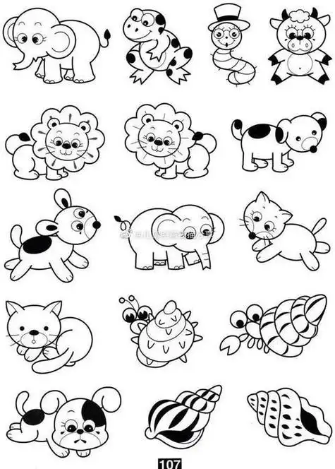 幼儿可爱小动物简笔画