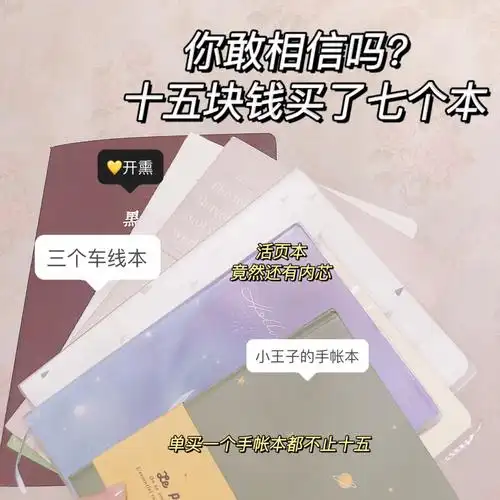 十五块钱七个本73这个神仙店铺绝了