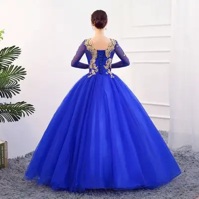 婚纱礼服学生艺考美声独唱主持人影楼写真舞台演出齐地蓬蓬裙长款