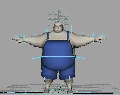 胖子  已绑定骨骼