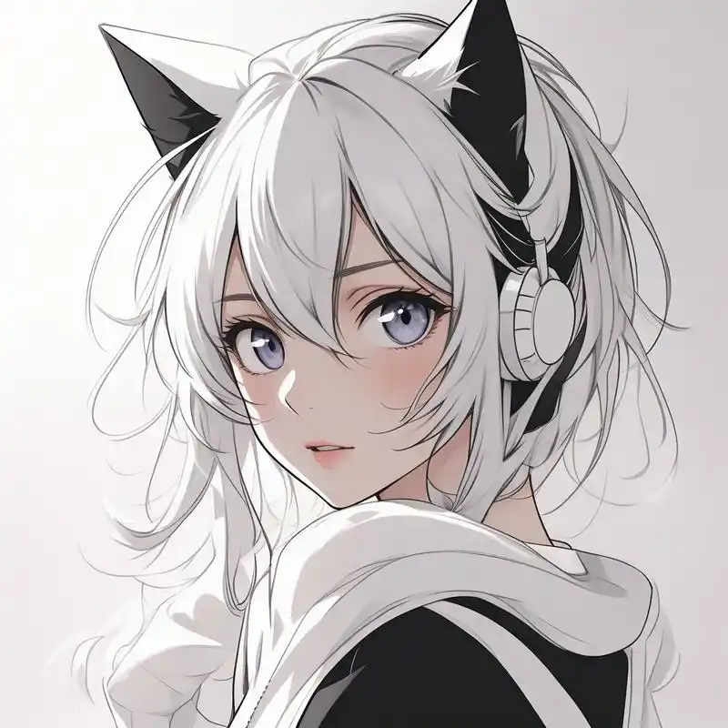 动漫女生头像94萌系猫耳少女 哇喔～ 超可爱的动漫女生头像来啦!