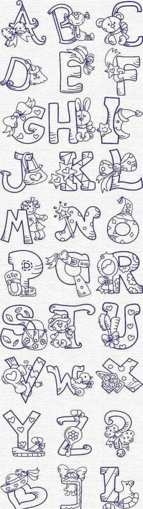 英语大写字母简笔画