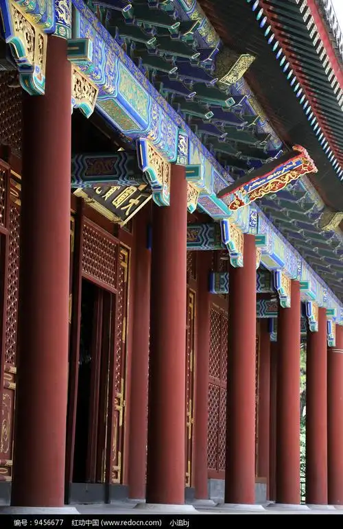 古建筑的柱子高清图片下载_红动中国