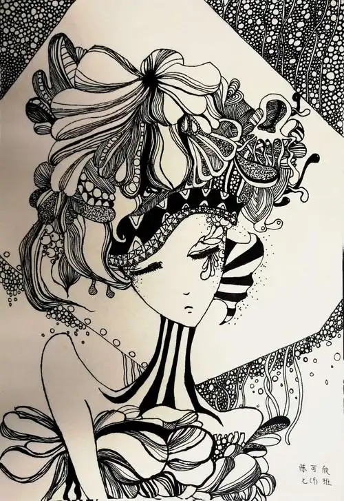 省实验文博初一美术优秀作品——单色装饰画(上篇)