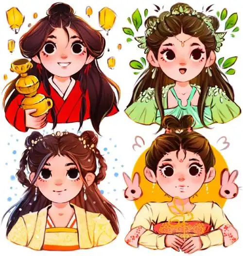 乌克兰画家笔下的赵露思角色图##赵露思