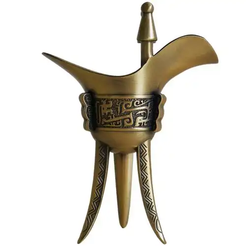 仿古代酒杯帝王爵杯复古铜酒樽中式宫廷古典古风小盏中国风可饮用