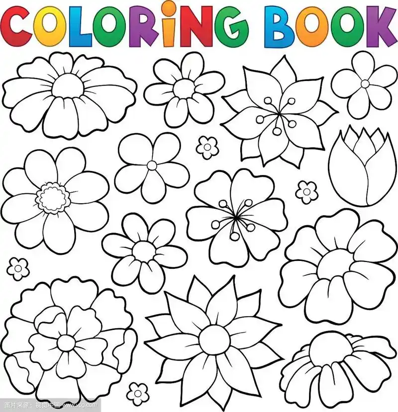 涂色书花主题1
